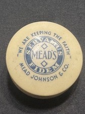 A-123 VINTAGE ADVERTISING POCKET TAPE MEASURE  CELLULOID MEAD JOHNSON CO picture