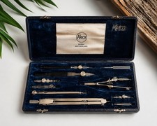 Antique KERN AARAU Swiss Compass Set - Technical Drawing Instruments -... picture
