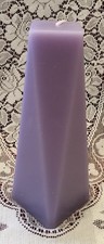 PartyLite DISCOVER 3 x 8½ Obelisk Pillar Candle S10652 New Signature Purple HTF picture