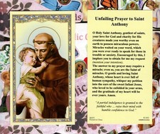 Unfailing Prayer to Saint Anthony - Paperstock Holy Card RS277 picture