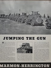1942 Marmon-Herrington Fortune WW2 Print Ad Q4 All-Wheel Trucks Artillery Tanks picture