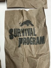 Vtg Black Panther Party Survival Food Program Youth Panthers Paper Lunch Bag 6pc picture