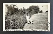 Vint July 4th 1930 RPPC Black Woman Elysian Park Los Angeles CA July 4 Photo picture