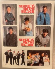 Vintage 1989 New Kids on the Block Sticker Sheet 🎤 NKOTB Big Step Productions picture