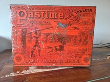 Antique 1890 Pastime Plug Tobacco Tin John Finzer Bros Louisville KY Hunting Dog picture