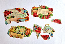 3 Antique Victorian CALLING CARDS Highly detailed Brightly colored circa 1908 picture