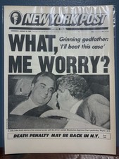 VINTAGE NEWSPAPER HEADLINE ~ JOHN GOTTI GAMBINO FAMILY BOSS IN COURT NEW YORK picture