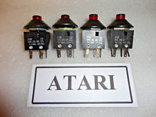 Atari Video Games, Control Panel Push Buttons, X4, Tall Blk Bezel, Light, 5 lug picture