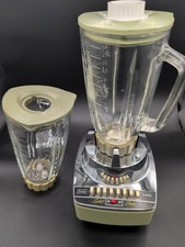 Vintage Sears Solid State 8 Speed Blender Avocado Green Glass Pitcher Tested picture