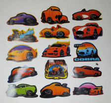 Vintage  Hot Rods Vending  Machine Stickers 2004 Muscle cars Complete Set of 15 picture