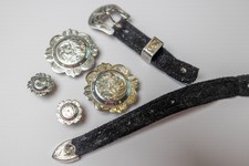 Vintage Vogt Silversmiths Sterling Silver  Hardware Set – Custom Western picture