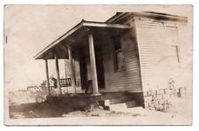 1910s Rustic House RPPC Real Photo Postcard Home OH Swing Pillars CYKO VTG  picture