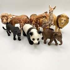 Vintage Schleich Retired Lot Lion Tiger Giraffe Panda Elephant Panther Kangaroo picture