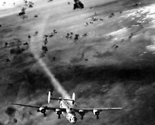 Consolidated B-24 Liberator Bomber flying through flak 8x10 WWII WW2 Photo 790a picture