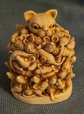 Harmony Kingdom ~ TOO MUCH OF A GOOD THING  ~ Cat ~Mice ~ UK Made  picture