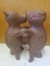 Vintage Colima Dancing Dogs Mexican Pottery Folk Art 8