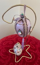 Victorian Paper Mâché Easter Egg Antique Plus Decorated Egg  - Lot of 2 picture