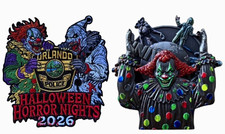 Universal Orlando Halloween Horror Nights Orlando Police Department Coin & Patch picture