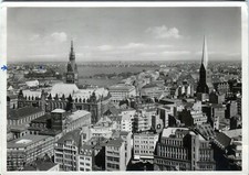 Germany AK Hamburg - Total View WWII cover continental size real photo postcard picture
