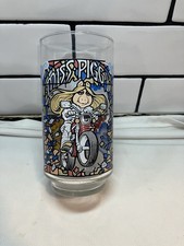 Vintage 1981 McDonald's The Great Muppet Caper Miss Piggy Motorcycle Glass Cup picture