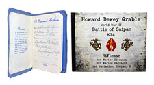 WWII USMC KIA Rifleman Named Marine Pocket Bible + Illustrated Hardcover picture