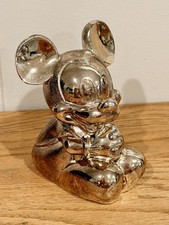 Disney 1989 Reed & Barton Mickey Mouse Silver-plated Coin Piggy Bank picture