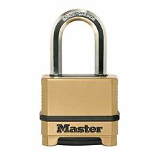 Master Lock Heavy Duty Outdoor Combination Lock, 1-1/2 in. Shackle, Brass Finish picture
