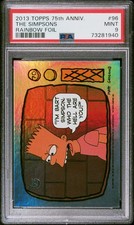 2013 TOPPS 75TH ANNIVERSARY RAINBOW FOIL #96 THE SIMPSONS PSA 9 picture
