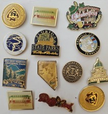 Vintage Travel Souvenir Lapel Pin Mixed Lot Of 13 Biltmore/Dollywood/Smokies etc picture
