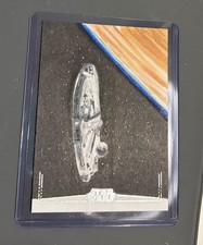 2024 Topps Chrome Star Wars Galaxy Silver Foil Sketch Card of Millenium Falcon picture