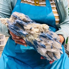 7.23LB Natural Blue crystal mineral standard Quartz Crystal Healing Sample 5964 picture