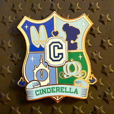 Disney Princess Crests Mystery Jumbo Pink a la Mode Pin - Cinderella Crest picture