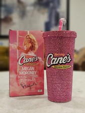 LIMITED EDITION Raising Canes Megan Moroney Pink Cloud 9 Rhinestone Cup NIB picture