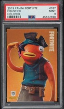 2019 PANINI FORTNITE SERIES 1 USA PRINT #187 FISHSTICK HOLOFOIL PSA 9 MINT picture