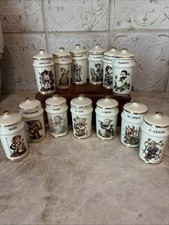 Vintage MJ Hummel Porcelain Spice Jars Set Kitchen Decor 1987 Japan 13pc picture