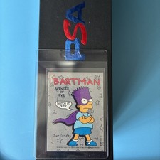 1990 Topps The Simpsons Bartman Bart Avenger of Evil #1 Sticker picture