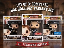 Funko Pop Tombstone Doc Holliday Lot of 3 Full Set 852, 855 Target, 856 Walmart picture