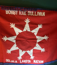 Vintage Oglala Lakota Nation Flag Hand Made Large picture