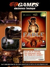 Microsoft Fable Xbox EB Games 2004 magazine ad picture