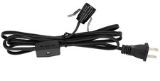 Black Single Light Replacement Clip in Lamp Cord for Christmas Village, Pumpkins picture