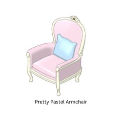 Webkinz Estore Pretty Pastel Armchair Baby Pink Easter Spring Colorful Furniture picture