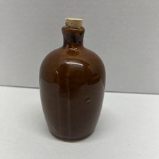 Vtg. Hawick Men's Talc Bottle Jar Shaker Brown Crock Pottery 5