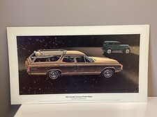 1972 Chevrolet Chevelle Concours Estate Wagon , Cardboard Poster , 18” X 32” picture