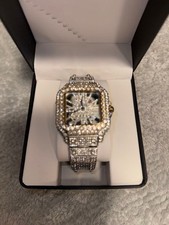 iced out watch Moissanite GRA certificate box picture