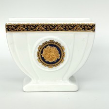 Vintage Bacchus T Limoges France Porcelain Napkin Holder Blue Gold Gilt picture