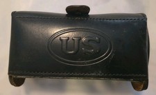 Army M1874 McKeever Leather Ammo Pouch 45-70 Springfield Indian War Pcl Ca Maker picture
