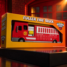 2008 CHEVRON CARS FULLER FIRE TRUCK METRO 114 NEW IN BOX COLLECTIBLE picture