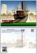 Continental Charlotte North Carolina Trolley Streetcar City View Postcard picture