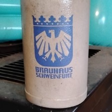 Brauhaus Schweinfurt German Beer Stein Eagle Crest Breweriana Germany picture