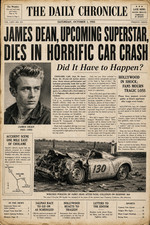 James Dean Dead In Car Crash Headline News Poster up to 24 x 36